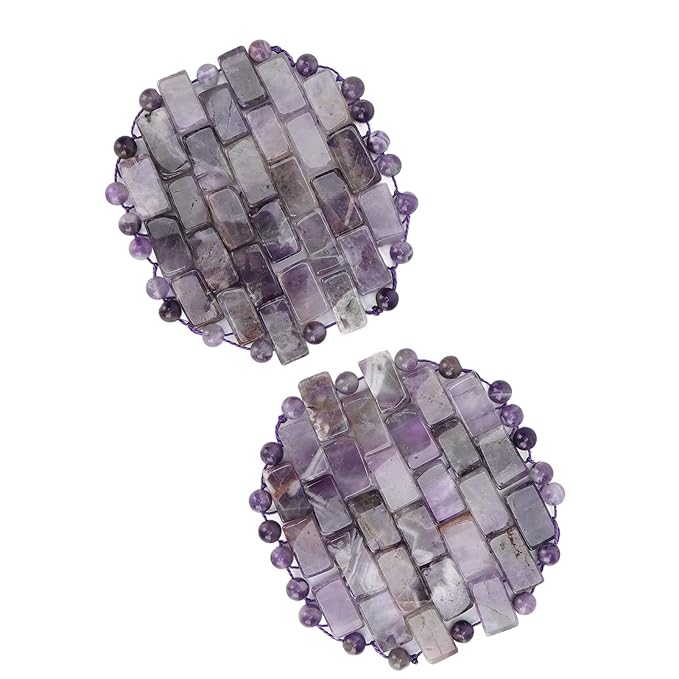 ZJchao Jade Eye Mask, Amethyst Eye Pack Wrinkle Puff Eliminate Dark Circles Fading Quartz Stone Eye Patch Jade Stone, Reusable Jade Eye Pack For Cold & Heat Compress-VivaGrace Women