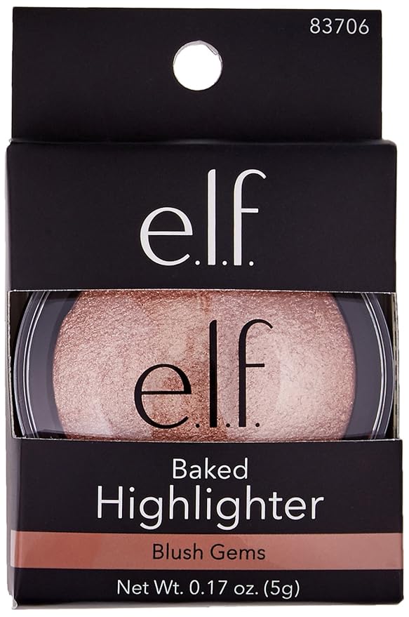 e.l.f. Baked Highlighter, Sheer Shimmering Color, Blush Gems, 0.16 Ounce-VivaGrace Women