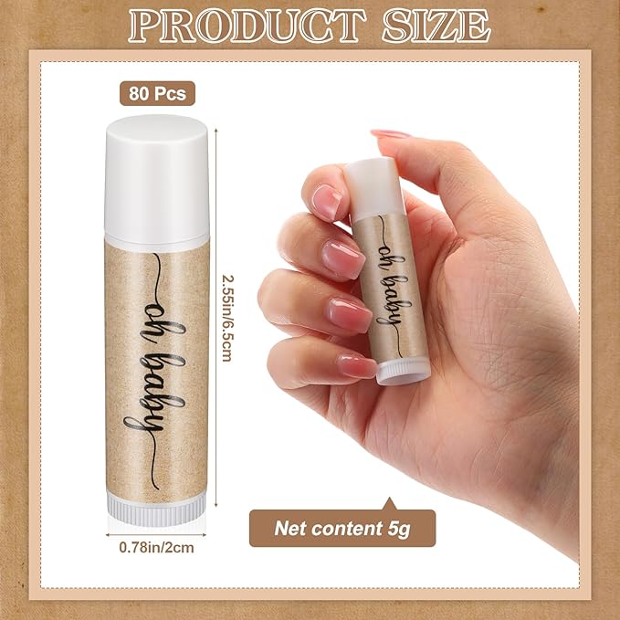 80 Pcs Lip Balm Bulk Baby Shower Favors Lip Balm Favors Baby Shower Guest Gifts for Women Children Men Girl Kids Gender Reveal Birthday Favors Gift Basket-VivaGrace Women