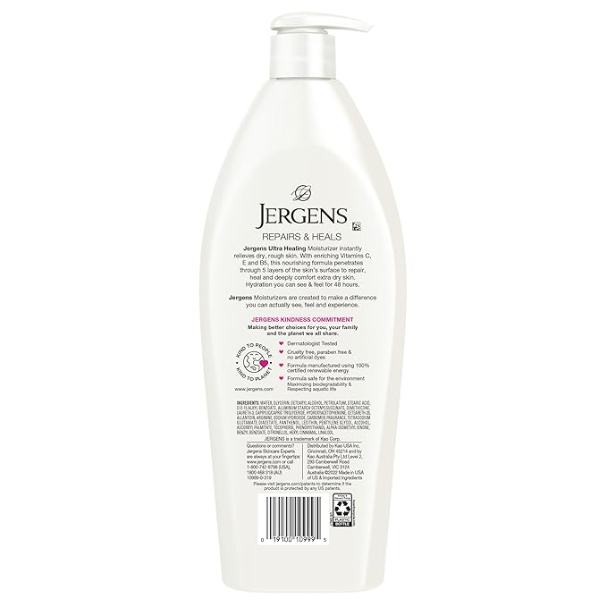 Jergens Ultra Healing Dry Skin Moisturizer, White 21 Fl Oz-VivaGrace Women