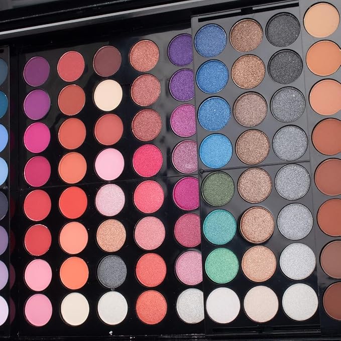 194 Colors Eyeshadow Makeup Palette, Makeup Palette Set with Eyeshadow Blusher Eyebrow Powder Mirror Applicators, All in One Makeup Eye Shadows Cosmetics Gift Kit-VivaGrace Women