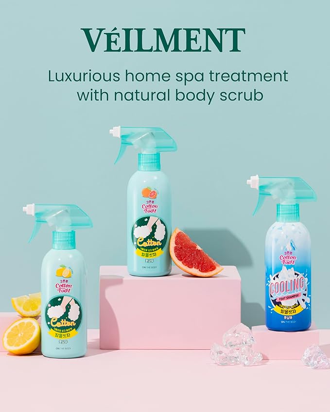 Cotton Foot - Foot Shampoo Soap (Lemon, 13fl oz) - Refreshing Cleanse Spray, Deodorizing Foot Care Wash. Foaming Wash, Easy to Use-VivaGrace Women