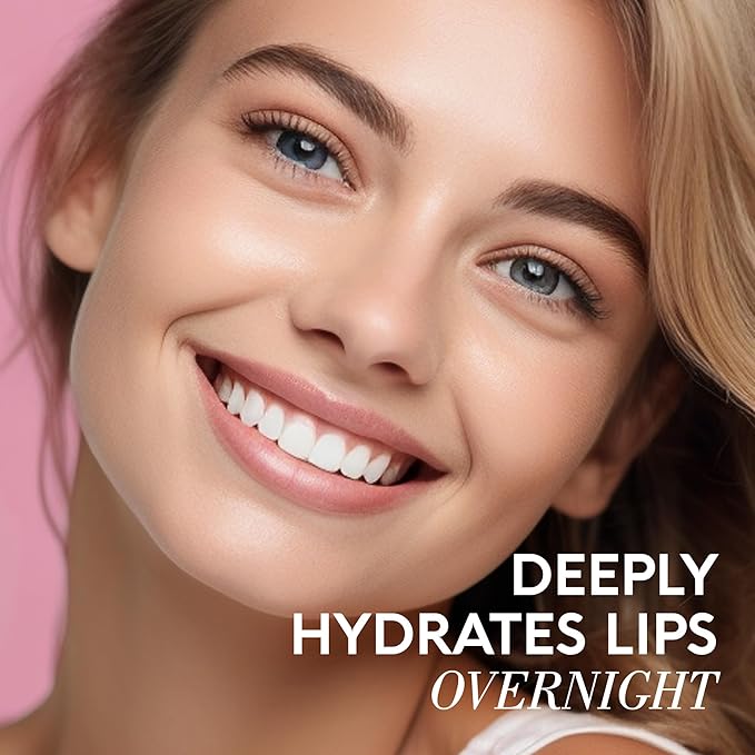 MAREE Lip Mask with Hyaluronic Acid & Coconut Oil - Overnight Collagen Lip Butter to Nourish & Hydrate Dry Cracked Lips - Moisturizer for Skin Care with Shea & Cocoa Butter - Sleeping Lip Butter Balm-VivaGrace Women