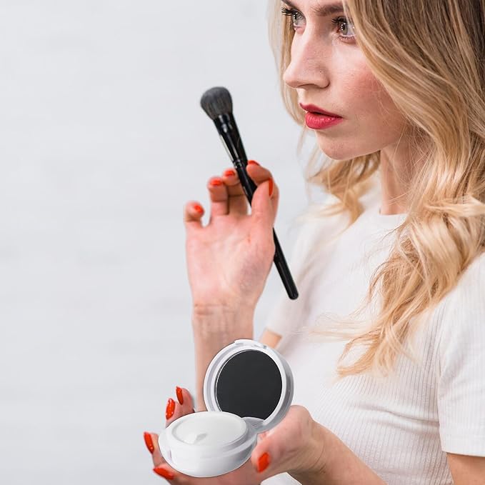 2 Pack Lip Balm Containers,Plastic Portable Empty Lip Balm Container with Mirror and Silicone Lip,Empty Lipstick Dispenser Box for Travel,Home-VivaGrace Women