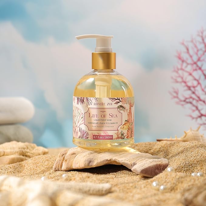 Liquid Hand Soap with Gift Box - Life of Sea - 260ml/ 8.7 fl.oz(Pack of 3)