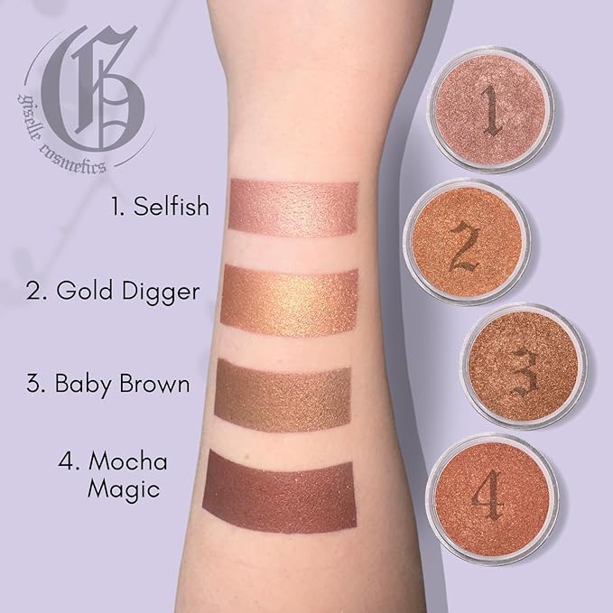 Gold Digger Loose Mineral Bronzer - Natural Face Bronzer Powder, Highlighter Makeup, Contour Powder, Bronzer Blush Palette, Matte Bronzer, Baked Bronzer, Eyeshadow Palette-VivaGrace Women