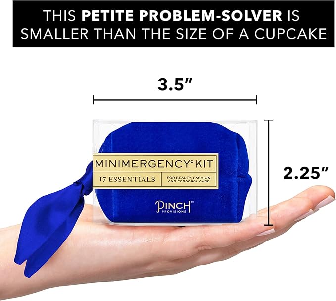 Pinch Provisions Velvet Minimergency Kit, for Her, Includes 17 Must-Have Emergency Essential Items, Compact, Multi-Functional Pouch, Gift for Parties and Birthdays-VivaGrace Women