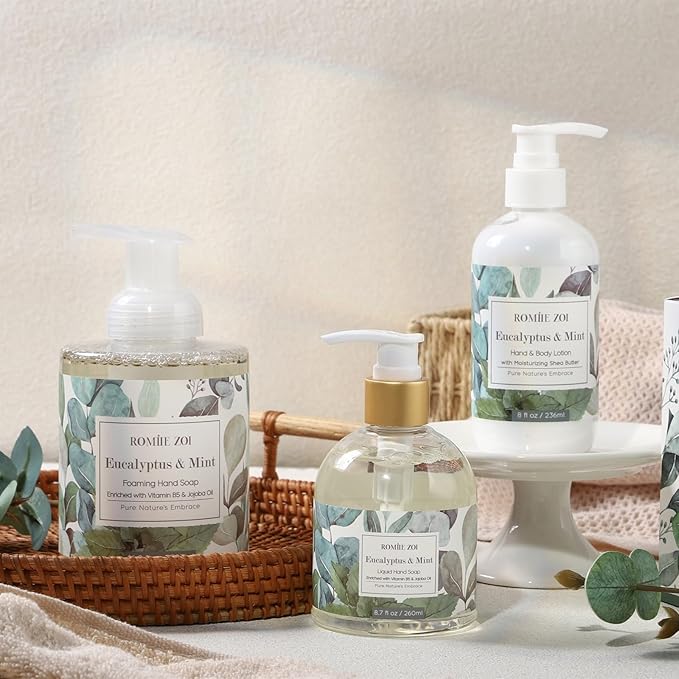 Liquid Hand Soap with Gift Box - Eucalyptus & Mint - 260ml/ 8.7 fl.oz