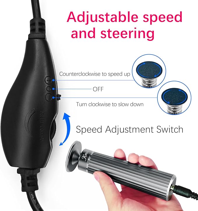 5.3'' Electric Foot Callus Remover with 80pcs Sandpaper Discs & Brush, Professional Aluminum Ergonomic Pedicure Tool, Stepless Speed & Reverse Control for Dead Skin Removal (Grey)-VivaGrace Women