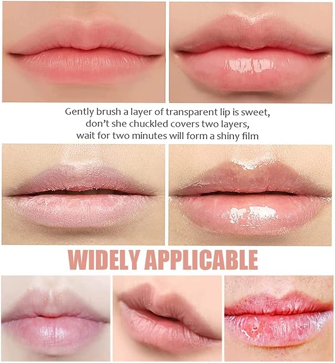 Vitamin E Lip Plumping Serum, Lip Hyaluronic Lip Plumper, Lip Plumping Serum Instant Lip Balm for Moisturize, Eliminate Dryness Wrinkles Enhances Plump Gloss (2PC)-VivaGrace Women