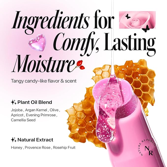 Nature Republic HONEY MELTING LIP 13-14 GLITTER (AURORA GLITTER)-VivaGrace Women