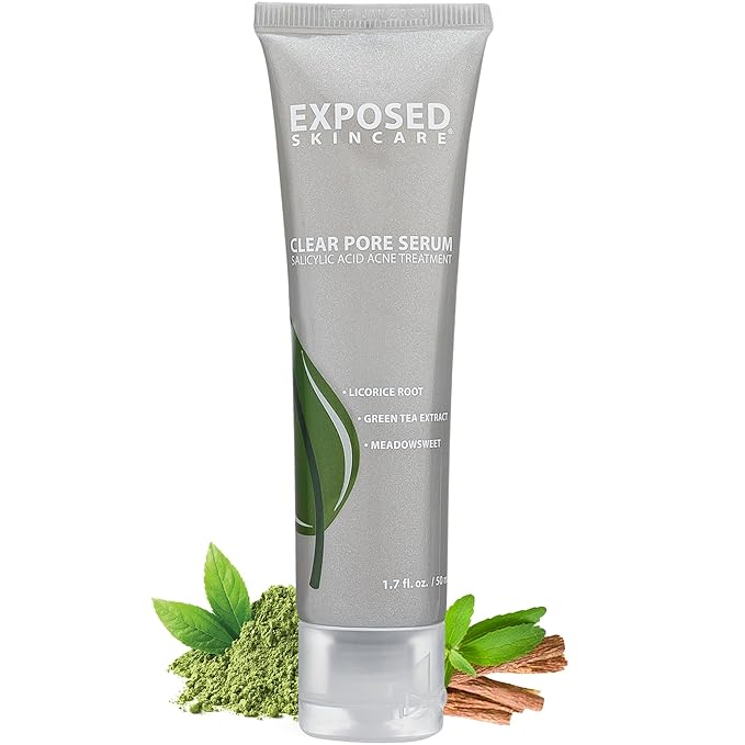 Exposed Skin Care Clear Pore Serum - Green Tea, Licorice Root, Salicylic Acid - Unisex Skin Serum for Oily, Sensitive Skin-VivaGrace Women