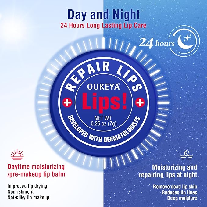 Lip Balm Treatment with Beeswax, Peppermint Oil,Natural Formula Lip Balm with Vitamin E & C Lips Daily Conditioning 24 hrs Long-lasting Moisture, Gentle Exfoliation Prevent Dryness & Chapping-VivaGrace Women