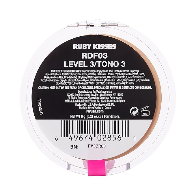 Ruby Kisses 3D Face Creator Cream Foundation & Concealer, 12 Hours Long Lasting, Medium to Full Coverage, Non-Greasy, Ideal for Makeup & Contour Palette (Level 3)-VivaGrace Women
