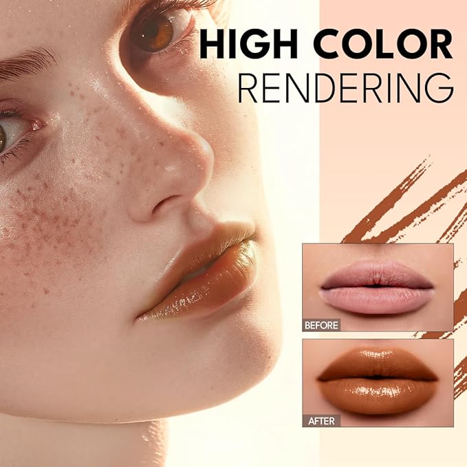 tinted lip balm, Conditioning & Nourishing Lip Balm, Matching concealer to cover lip lines and enhance color development- GINGER BREAD-VivaGrace Women