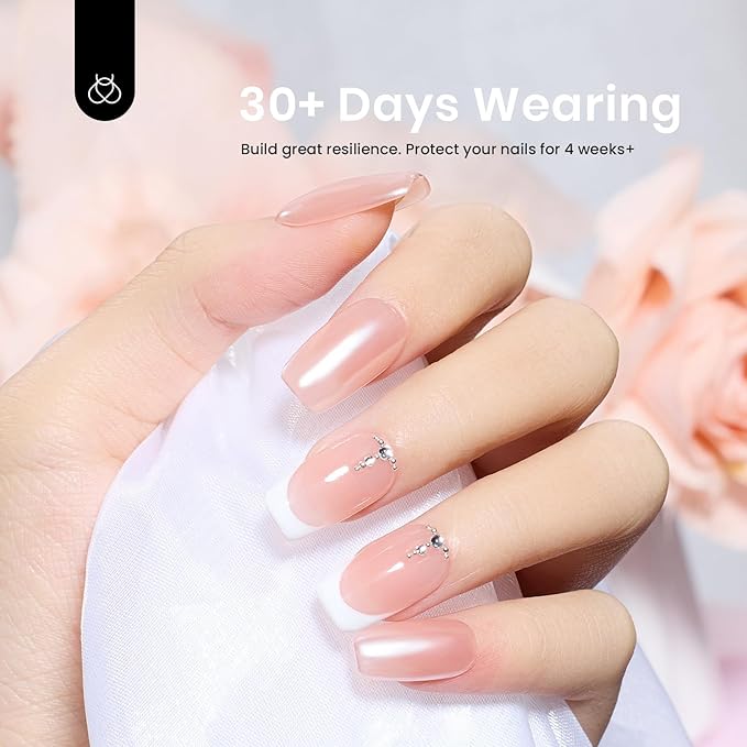 Beetles Builder Gel for Nails,0.51 OZ 7 in 1 Nude Jelly Builder Nail Gel Color for Building Apex & Nail Extension Strengthen Thin Nails Salon DIY Manicure Nail Art for Women-VivaGrace Women