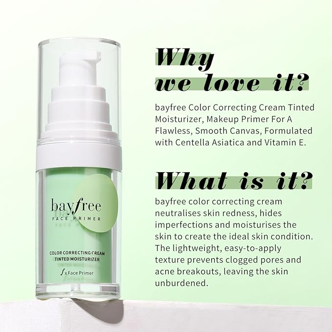 Color Correcting Cream Tinted Moisturizer, Makeup Primer for A Flawless, Smooth Canvas, Formulated with Centella Asiatica and Vitamin E-VivaGrace Women