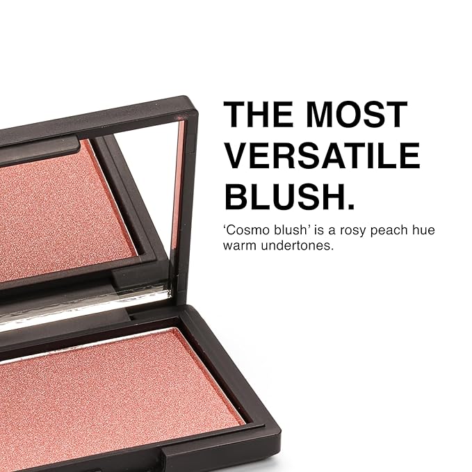 Makeup Powder Blusher - "Cosmo" - 4g / 0.141 oz - Full Coverage, Natural Blush - Soft, Buildable Pink, Coral, Peach & Golden Hues - Matte & Shimmering Shades Gives Cheeks a Radiant Glow-VivaGrace Women