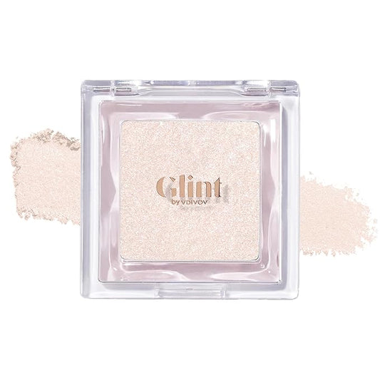 Glint Dewy Highlighter (Milky Moon, 0.17oz) - Luminous Glow, Infused with Micropearls, Shiny Illuminator. Rich Pigment & Silky Touch, Korean Makeup.-VivaGrace Women