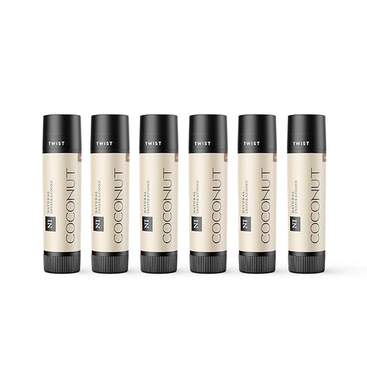 Natural Inspirations Ultra Hydrating SPF 30 Lip Butter 6 Piece Set, Coconut-VivaGrace Women