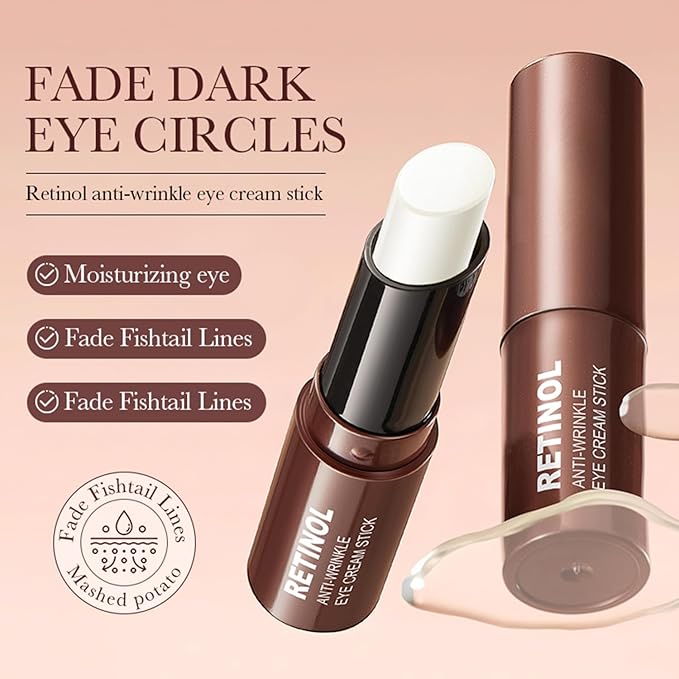 Retinol Eye Cream Stick for Dark Circles Under Eye Treatment, Puffiness and Bags - Firming & Hydrating Eye Cream for Anti-Aging Results in 3-4 Weeks-VivaGrace Women