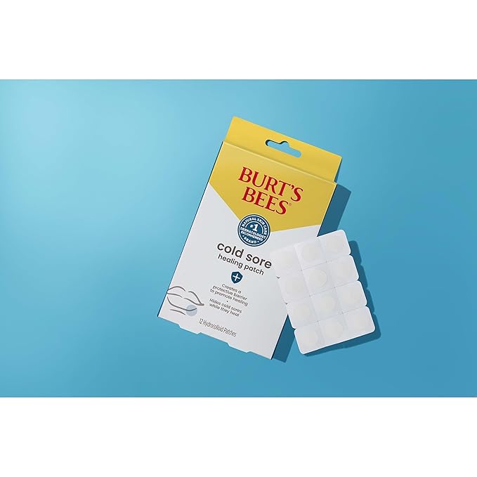 Burt's Bees Cold Sore Treatment Bundle with Burt’s Bees Cold Sore Healing Patches and Burt’s Bees Cold Sore Treatment with Rhubarb and Sage, Protects and Heals Cold Sores, Relieves Symptoms-VivaGrace Women