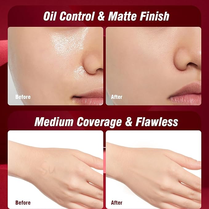 FV Waterproof Foundation with Medium Coverage, Oil-free & Long Lasting, Lightweight, Matte Foundation for Oily/Normal Skin, Sweat-resistant Liquid Makeup Foundation for Face, 30g, Ivory-VivaGrace Women