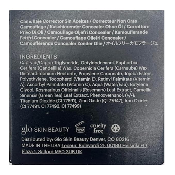 Glo Skin Beauty Oil-Free Camouflage Concealer - Correct and Conceal Imperfections, Blemishes & Dark Spots, Nourishing Makeup for a More Even Complexion (Natural)-VivaGrace Women