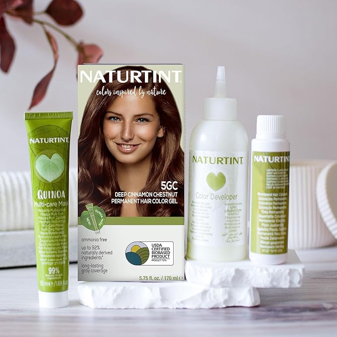 Naturtint 5GC Deep Cinnamon Chestnut Permanent Hair Color (Pack of 1), Ammonia Free, Vegan, Cruelty Free, up to 100% Gray Coverage, Long Lasting Results (Packaging may vary)-VivaGrace Women