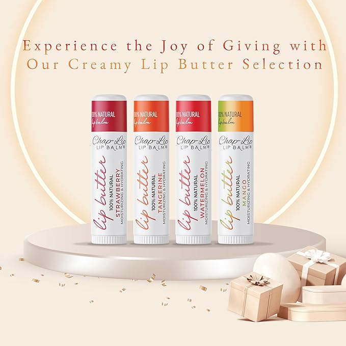 CHAP-LIP 100% All Natural Lip Balm Hydrating Bulk Chap Stick with Fruit Flavors, Coconut Oil, and Cocoa Butter - Lip Therapy Pack for Men and Women - Gift Set Made in the USA, 60 Pack-VivaGrace Women