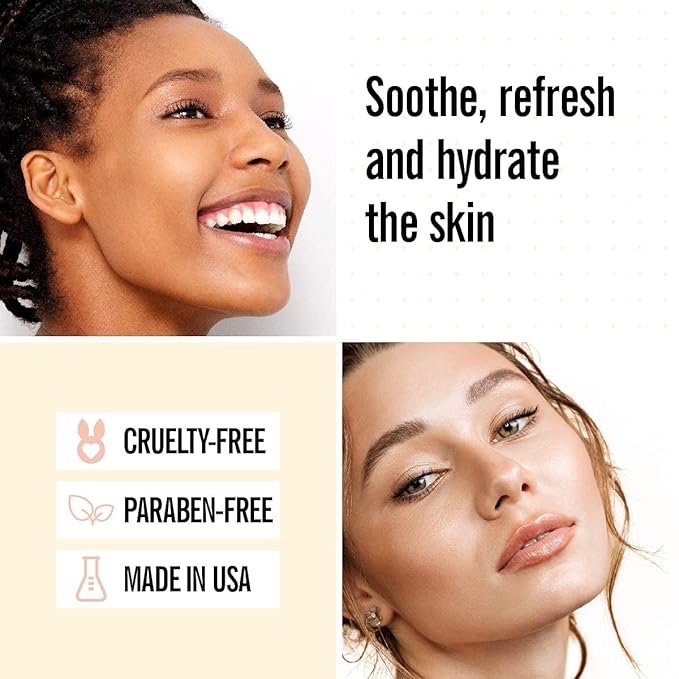 VALJEAN LABS Face Mist - Calm | Rosewater + Glycerine | Calms, Moisturizes, Soothes | Helps to Even Complexion | Paraben Free, Cruelty Free, Made in USA (8 oz)-VivaGrace Women