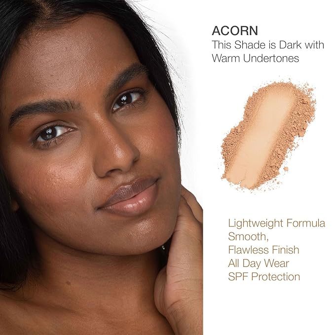 bellapierre Mineral Foundation SPF 15 - Loose Powder Foundation | Vegan & Cruelty Free Natural Makeup | Full Coverage Matte Finish | Hypoallergenic | Oil & Talc Free - 0.32 Oz - Acorn-VivaGrace Women