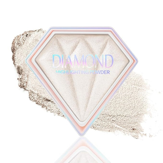 Boobeen Highlighter Makeup Palette, Baked Highlighter Bronzer Powder Palette, Shimmer Illuminator Contour Highlighter Powder for Face, Pearl Shine Shades Waterproof Long Lasting-VivaGrace Women