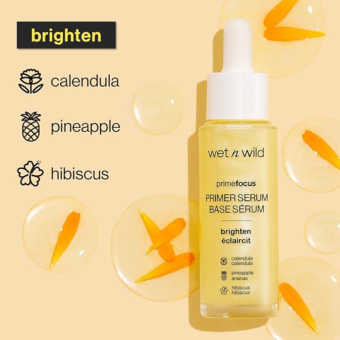 wet n wild Prime Focus Facial Serum Primer Makeup Extending, Hydrating Face Skin Care Product, Reduces Fine Lines And Wrinkles, For Repairing Dry Skin, Retinol Alternative-VivaGrace Women
