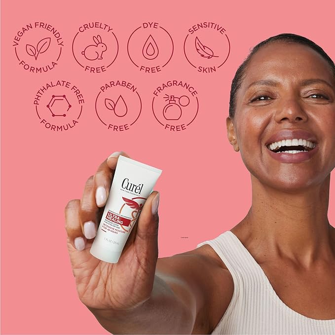 Curel Ultra Healing Intensive Fragrance-Free Lotion For Extra-Dry Skin, Dermatologist Recommended, Ideal for Sensitive Skin, Cruelty Free, Paraben Free, 1 Oz, Pack of 30-VivaGrace Women