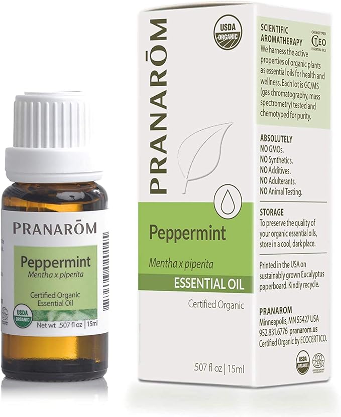 Pranarom USDA Certified Organic Peppermint Essential Oil (15ml), 100% Pure Undiluted Therapeutic Grade from India for Aromatherapy, Diffuser, Topical, Cooling, Massage & Relaxation-VivaGrace Women