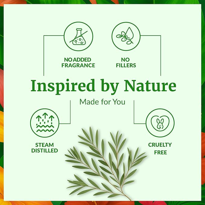 SVA Tea Tree Essential Oil – 4 Fl Oz – 100% Natural Tea Tree Oil - for Diffuser, Hair Care, Face, Skin Care, Aromatherapy, Scalp and Body Massage, Soap and Candle Making – with Dropper-VivaGrace Women