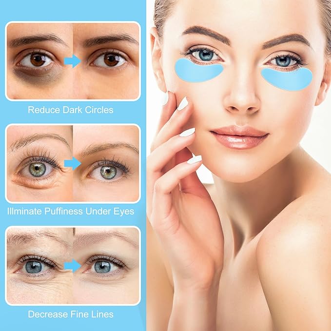 5 Pairs Under Eye Patches Silicone, Colorful Reusable Eye Mask for Dark Circles Puffiness Wrinkles Fine Lines Self Skin Care Stuff Beauty Products Weekend Gifts for Women Teen Girls-VivaGrace Women