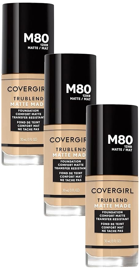 COVERGIRL TruBlend Matte Made Liquid Foundation, Caramel Beige (Pack of 3)-VivaGrace Women