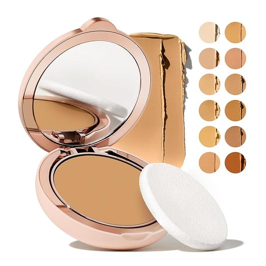 Toty by Sofia Vergara - Ilumina CC Creamy Compact SPF 50+ Mineral Broad Spectrum Sunscreen for Face - Tinted Blurring Balm SPF- Matte, Light Coverage - Water & Sweat Resistant - All Skin Types - 4N