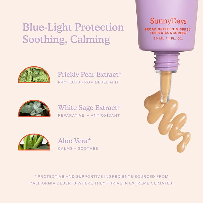 Tower 28 Beauty SunnyDays SPF 30 Tinted Mineral Sunscreen - For Sensitive Skin - 2-in-1 Facial Broad Spectrum UVA/UVB Protection + Foundation - Shade 25 OCEAN PARK, 1 Fl Oz-VivaGrace Women