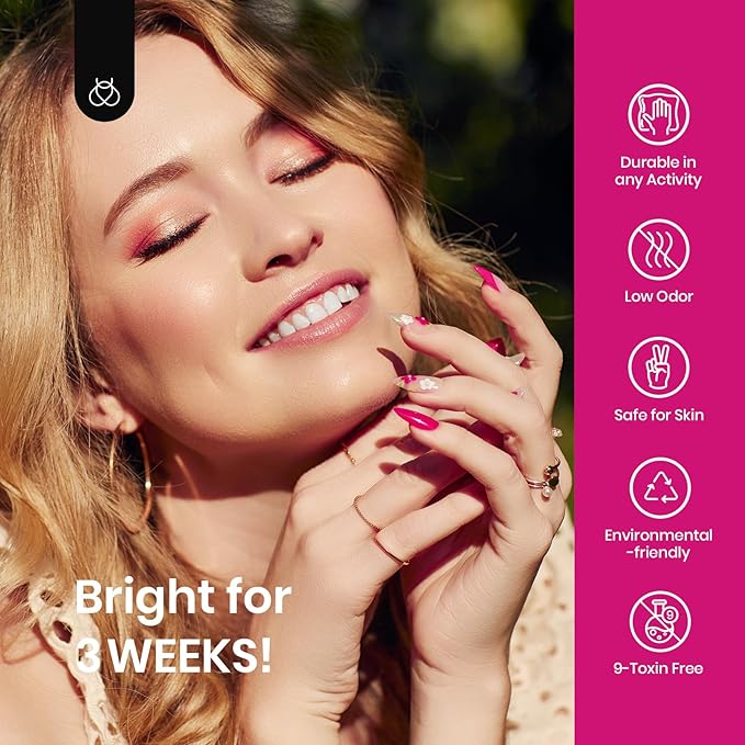 beetles Gel Polish Set - Hot Pink Green Blue Orange Gel Nail Polish Rainbow Boundless Energy Collection Holiday Nail Art Design Soak Off Uv LED Manicure DIY Home-VivaGrace Women