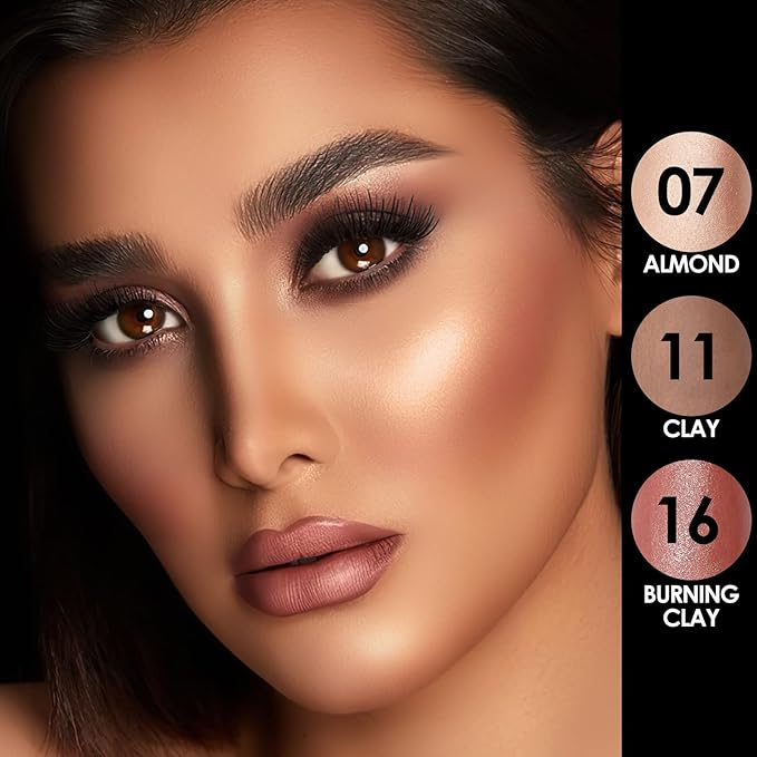 FOCALLURE 3 Pcs Cream Contour Sticks,Shades with Highlighter & Bronzer & Blush,Non-greasy Long-wear Face Contouring Pen,Easy to Sculpt the Face and Create a Lightweight Finishing Makeup,MEDIUM-VivaGrace Women