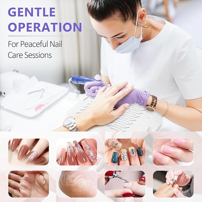 LIONVISON Nail Dust Collector for Salons: Vacuum Fan Dust Suction Machine for Beginners DIY - Manicure Pedicure Tool with Reusable Filter for Home-VivaGrace Women