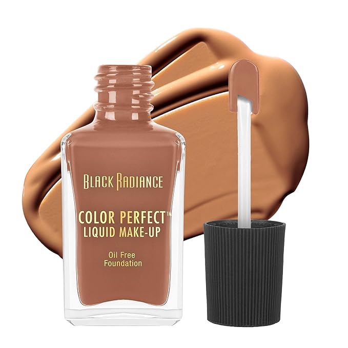Black Radiance Color Perfect Liquid Full Coverage Foundation Makeup, Mocha Honey, 1 Ounce-VivaGrace Women