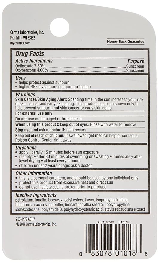 Carmex Daily Care Lip Balm Strawberry SPF 15 0.35 oz (Tube in Blister Pack)-VivaGrace Women