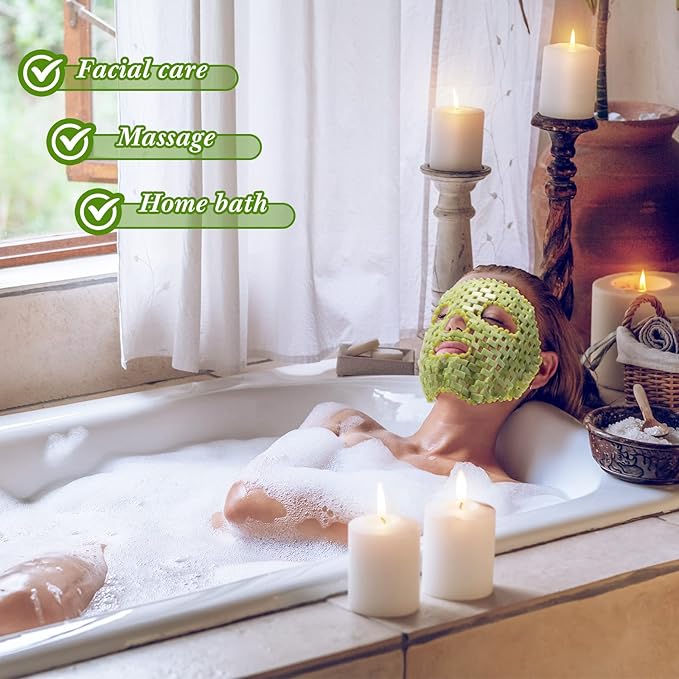 Jade Facial Mask, Jade Sleep Natural Stone Mask, Green Facial Cooling Mask, Jade Eye Mask Beauty Skincare Massage Tools for Alleviate Puffiness Face Massage Puffy Eyes Dark Circles-VivaGrace Women