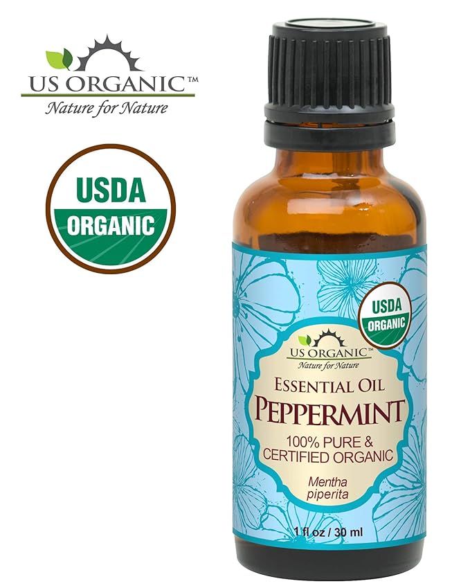 US Organic 100% Pure Peppermint Essential Oil - USDA Certified Organic - 30 ml - w/Improved caps and droppers (More Size Variations Available)-VivaGrace Women