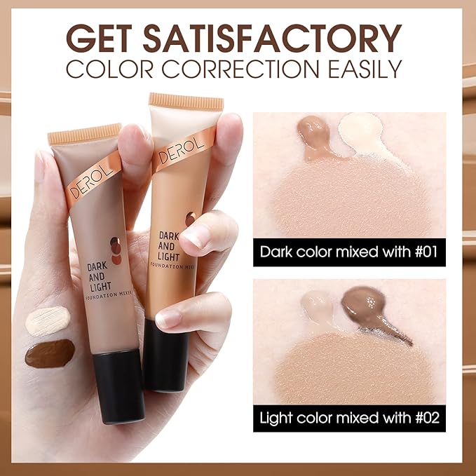Dark Caramel Foundation Mixing Pigment for Adjusting Shade and Color Corrector, Blends Easily, Dark Caramel Color Corrector for Adjusted to Darken Various Foundation Colors (Dark Caramel)-VivaGrace Women