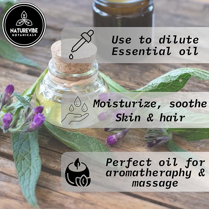 Naturevibe Botanicals Comfrey Oil 32 Ounces | 100% Pure and Natural | Great for Skin Care and Hair Care-VivaGrace Women
